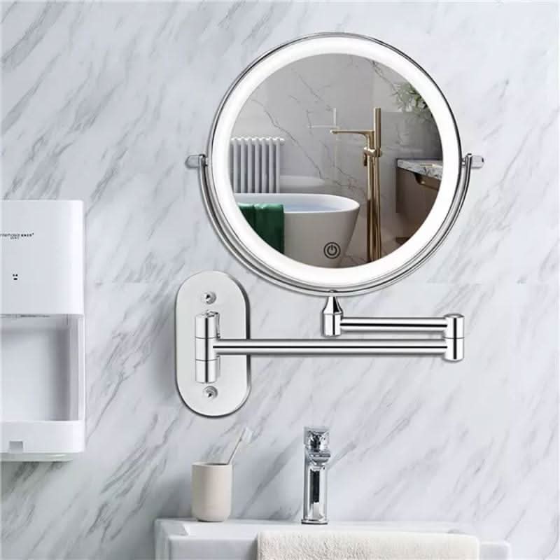 LED Wall Mirror with Adjustable Arm