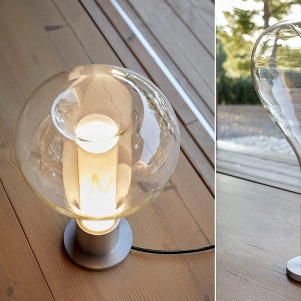 Lava Flow Table Lamp with Sculptural Glass Design