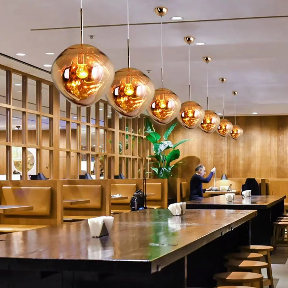 Lava Glass Pendant Light with Sculptural Design