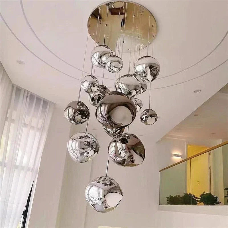 Lava Glass Pendant Light with Sculptural Design