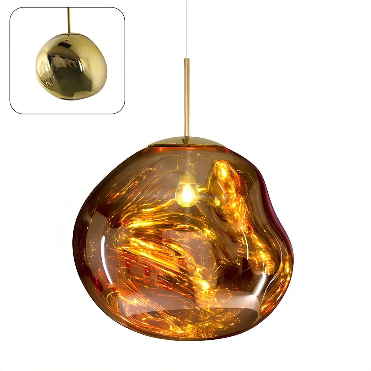 Lava Glass Pendant Light with Sculptural Design