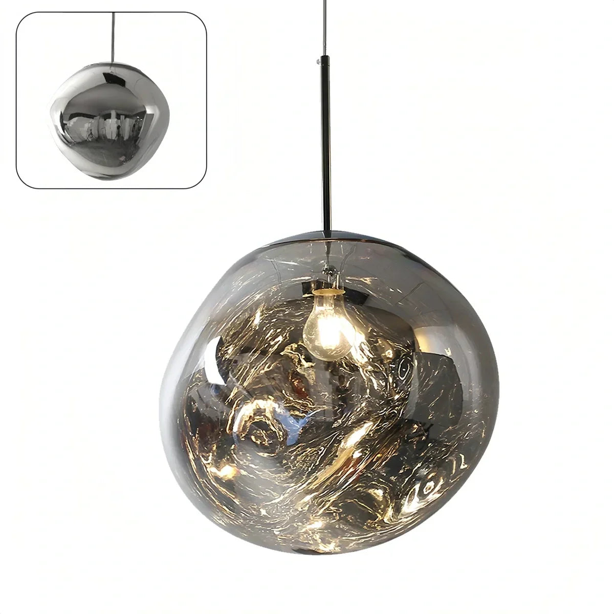 Lava Glass Pendant Light with Sculptural Design