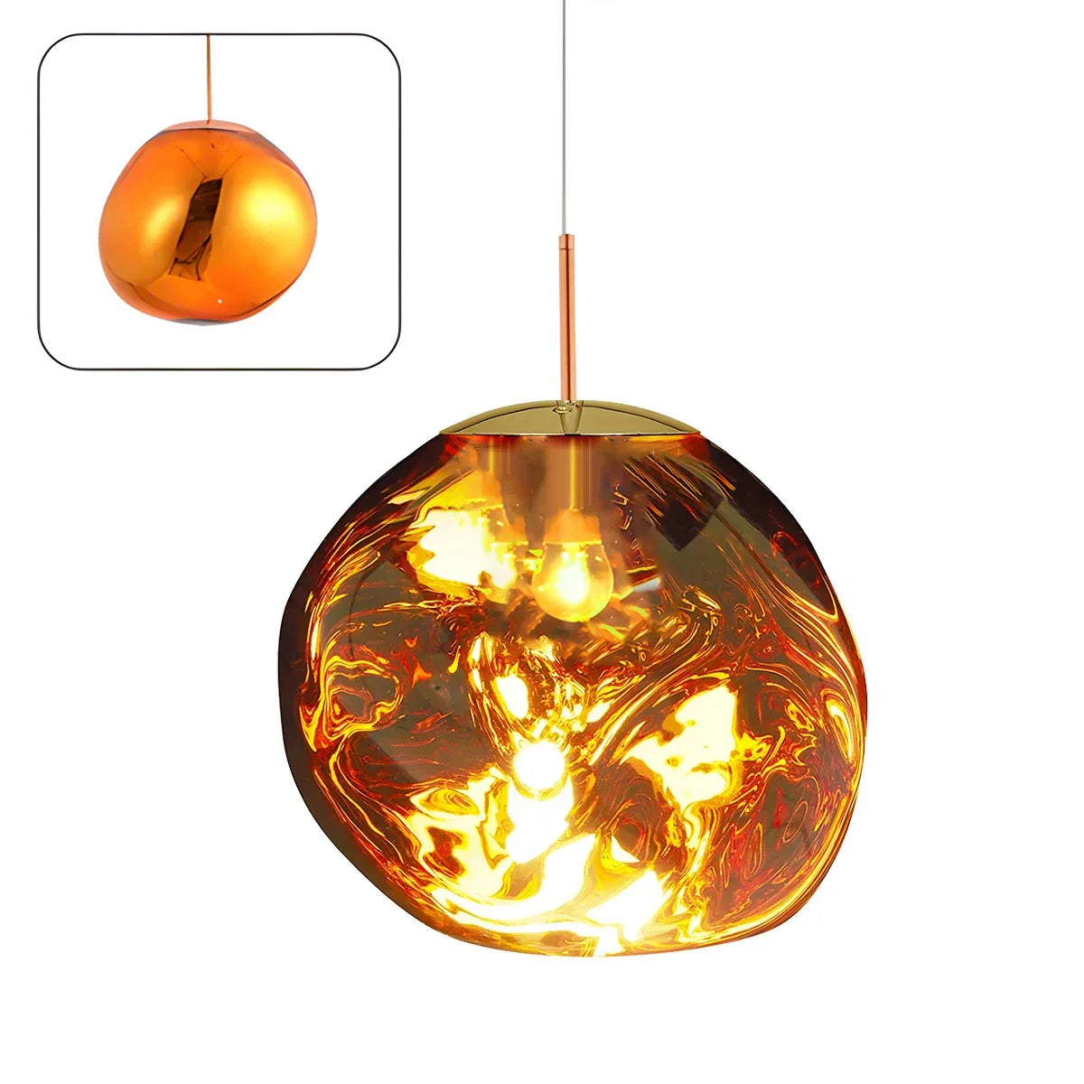 Lava Glass Pendant Light with Sculptural Design