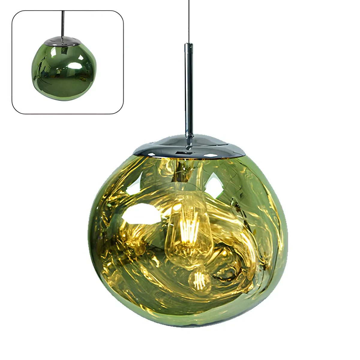 Lava Glass Pendant Light with Sculptural Design