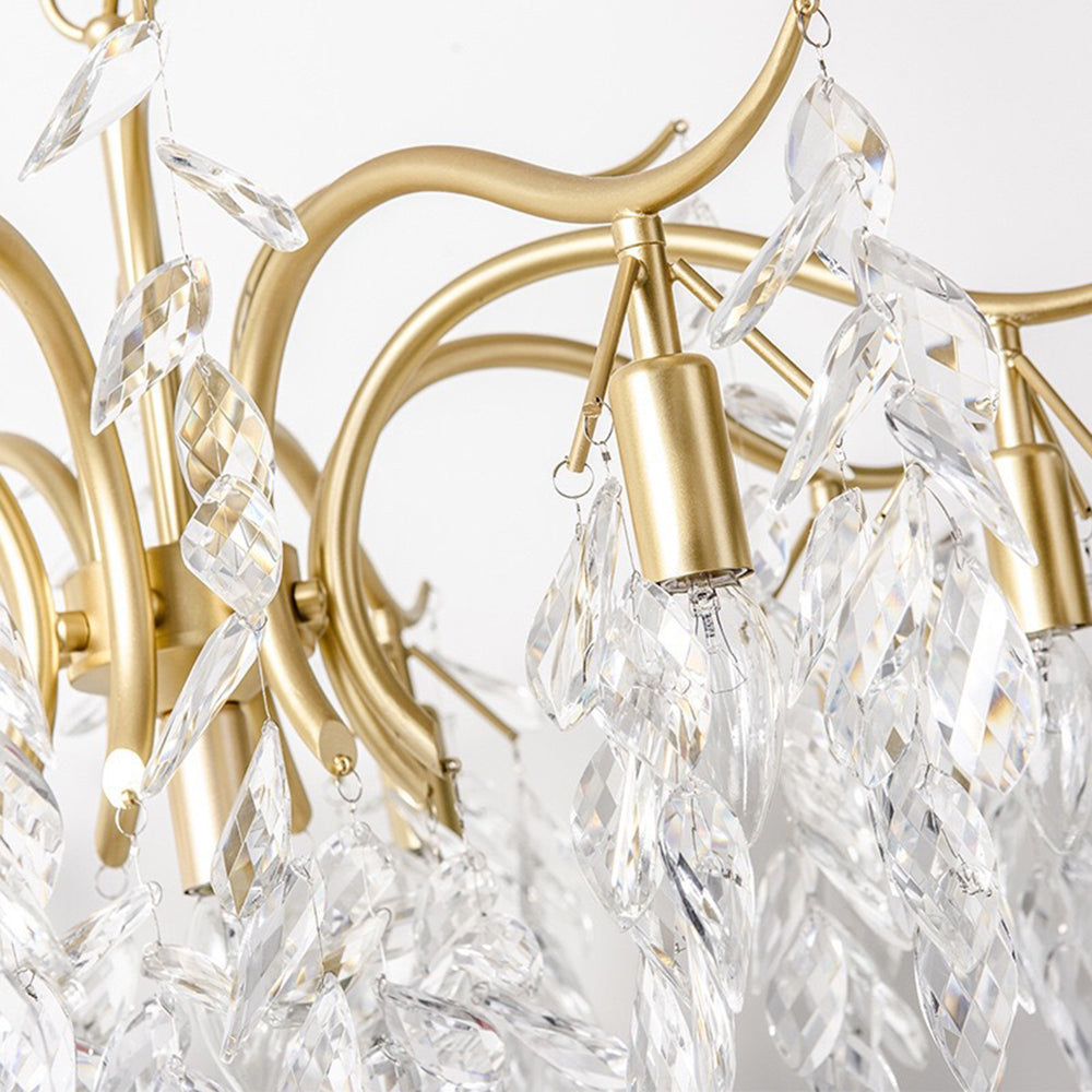 Luxury Chandelier Crystal Lights with Gold Branch Design