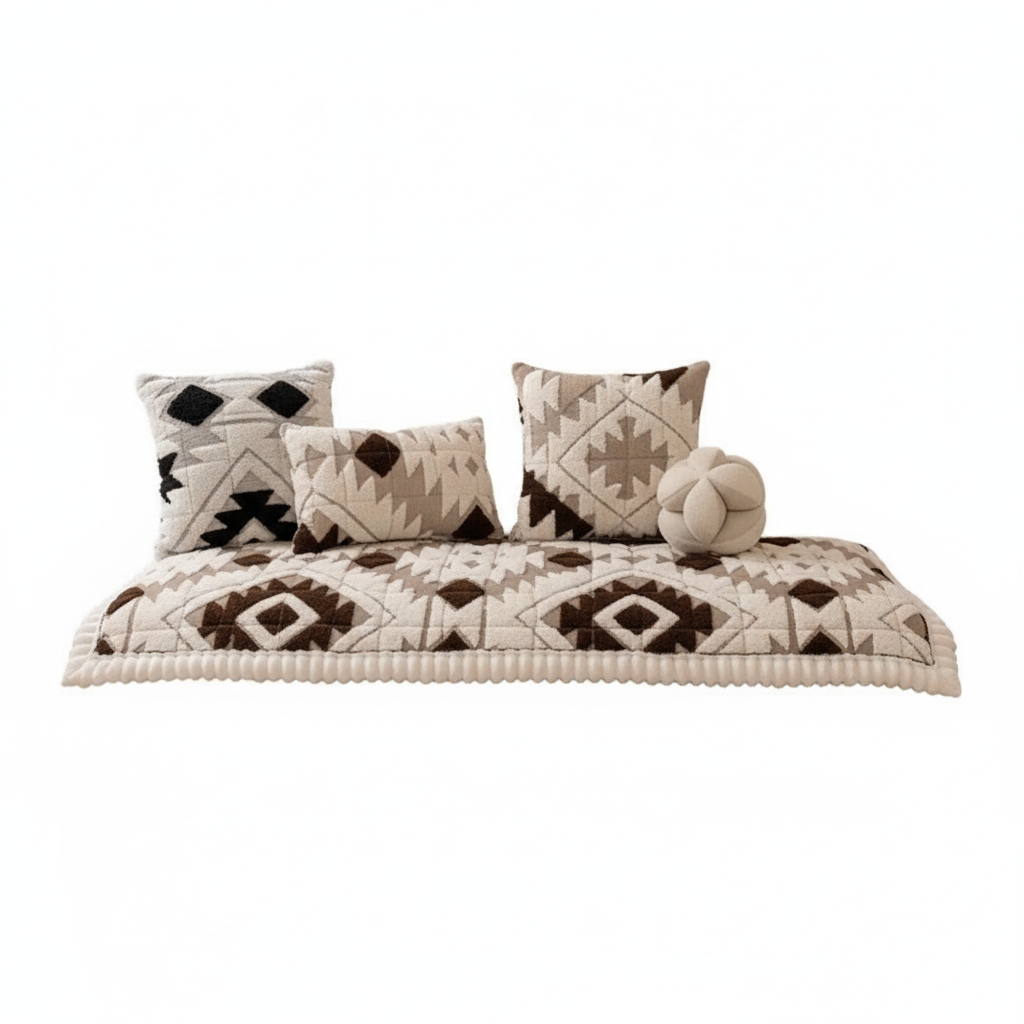 Luxury Plush Sofa Cover With Thick Quilted Comfort And Anti-Slip Protective Design