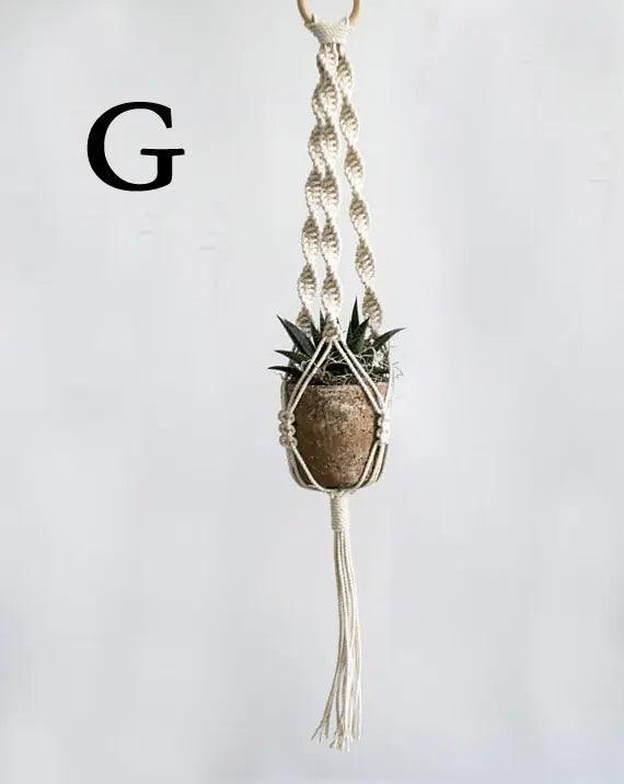 Macrame Hanging Planter with Cotton Rope Design