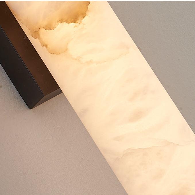 Marble Wall Sconce with Modern LED Glow