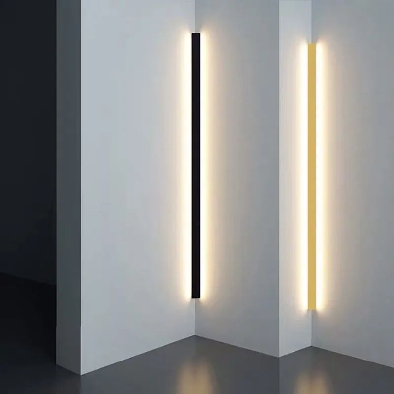 Minimalist Linear Wall Light with LED Strip Glow