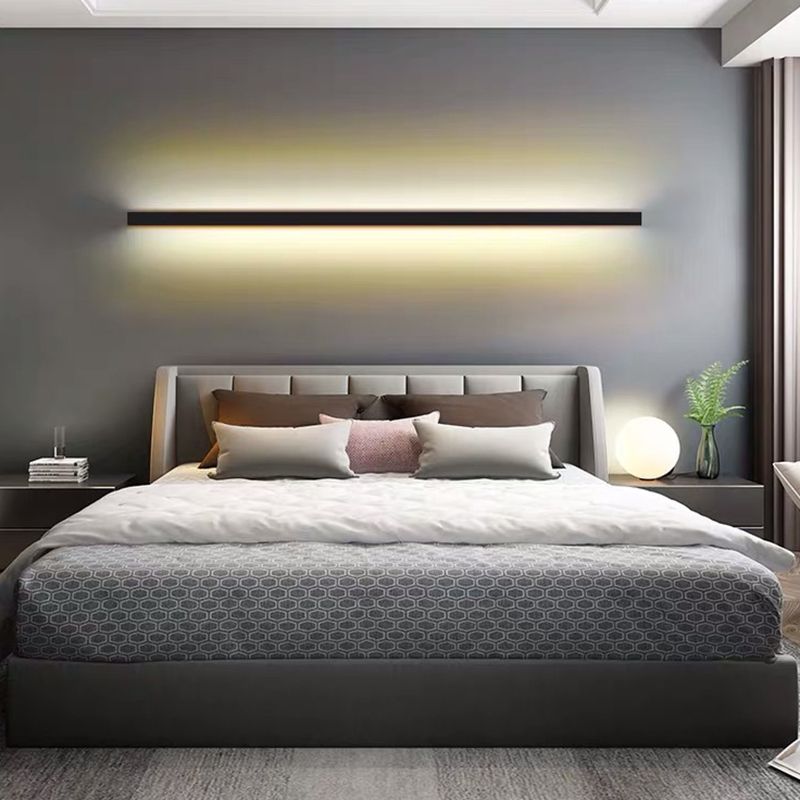 Minimalist Linear Wall Light with LED Strip Glow