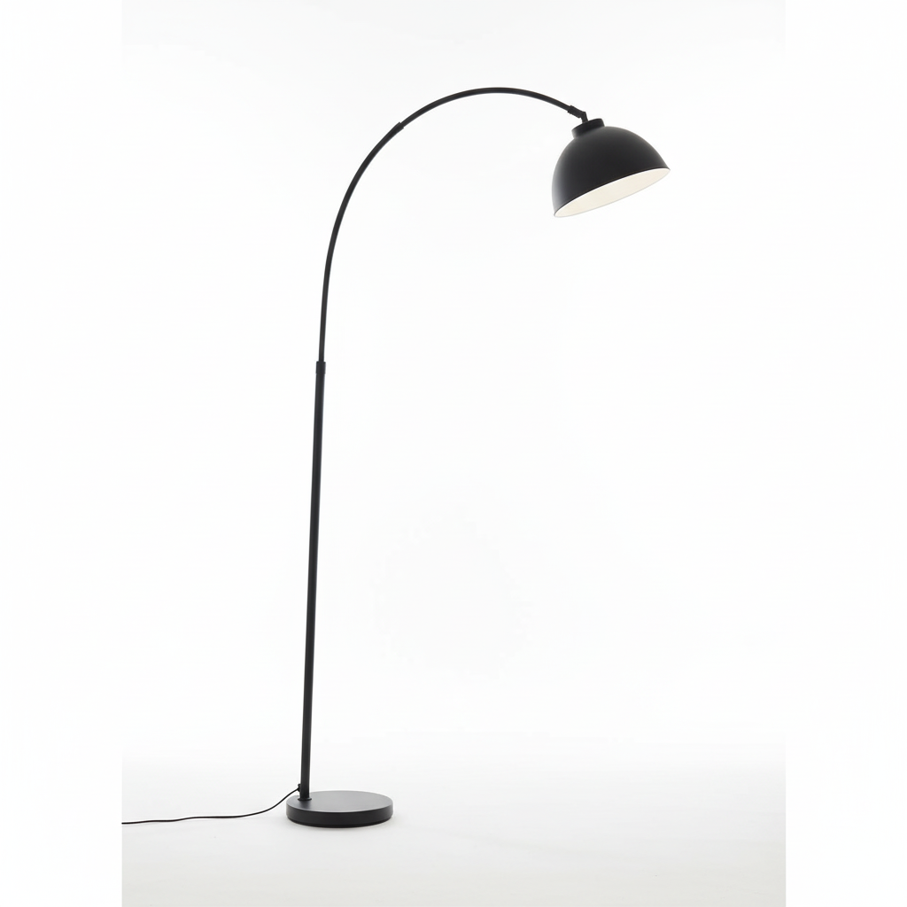 Modern Arc Floor Lamp with Metal Shade
