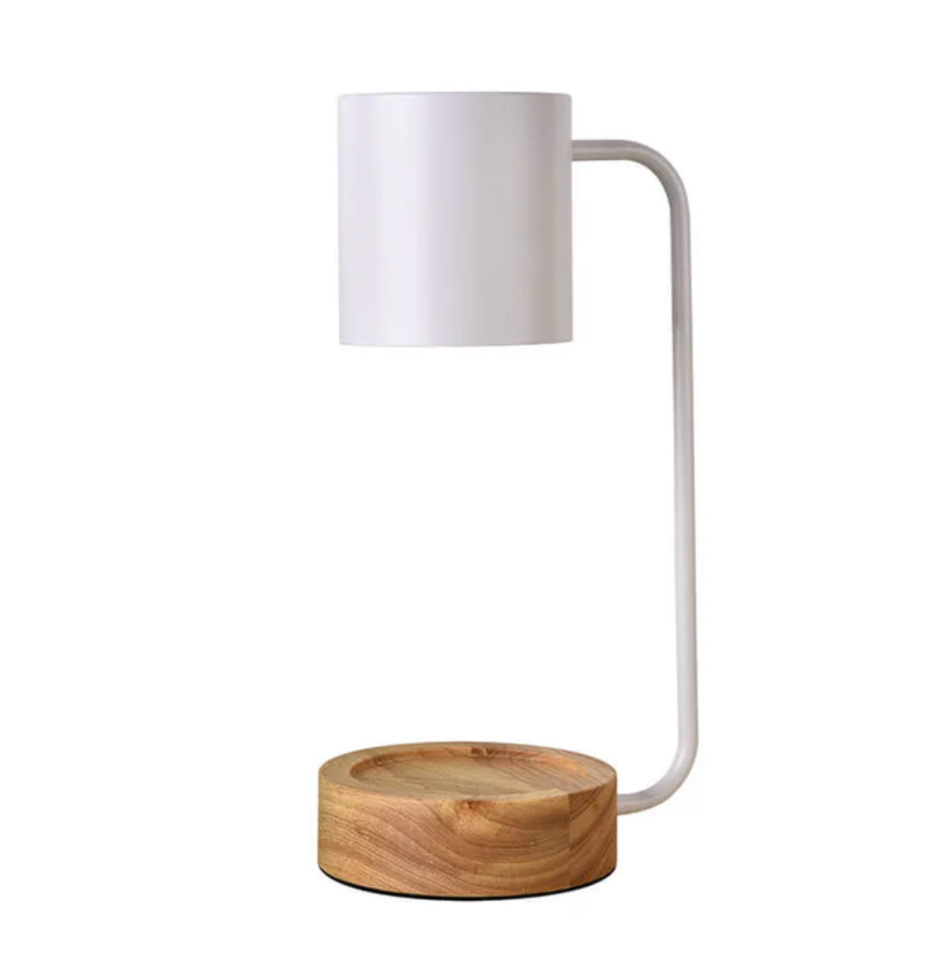 Modern Candle Warmer Lamp with Wooden Base