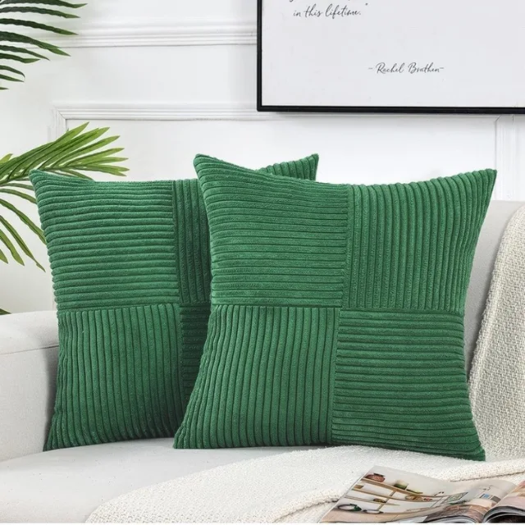 Modern Corduroy Patchwork Cushion Cover for Cozy Interiors