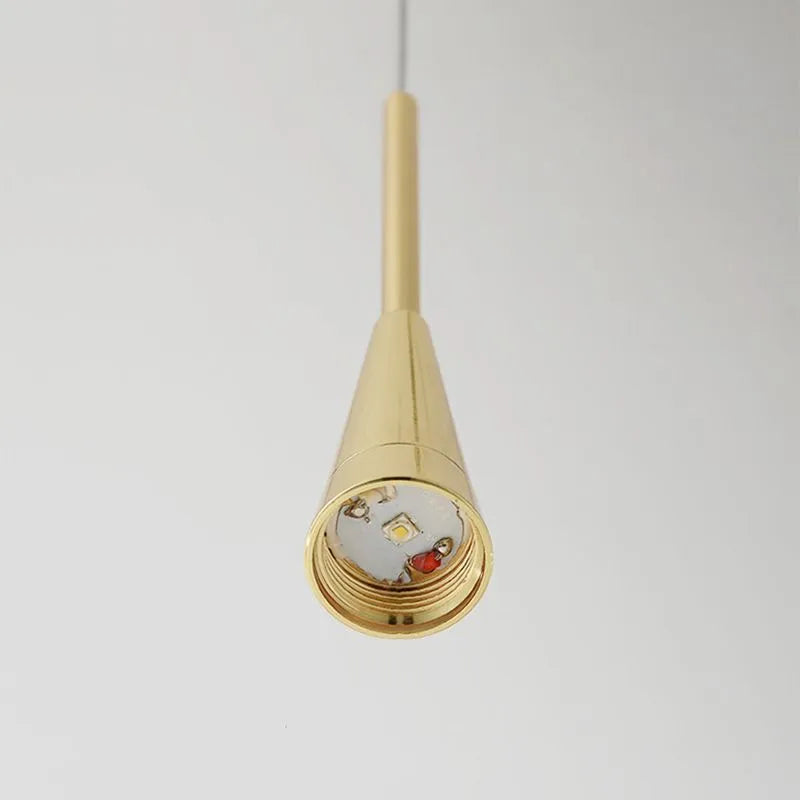 Modern Teardrop Pendant Crystal Light with Gold Finish