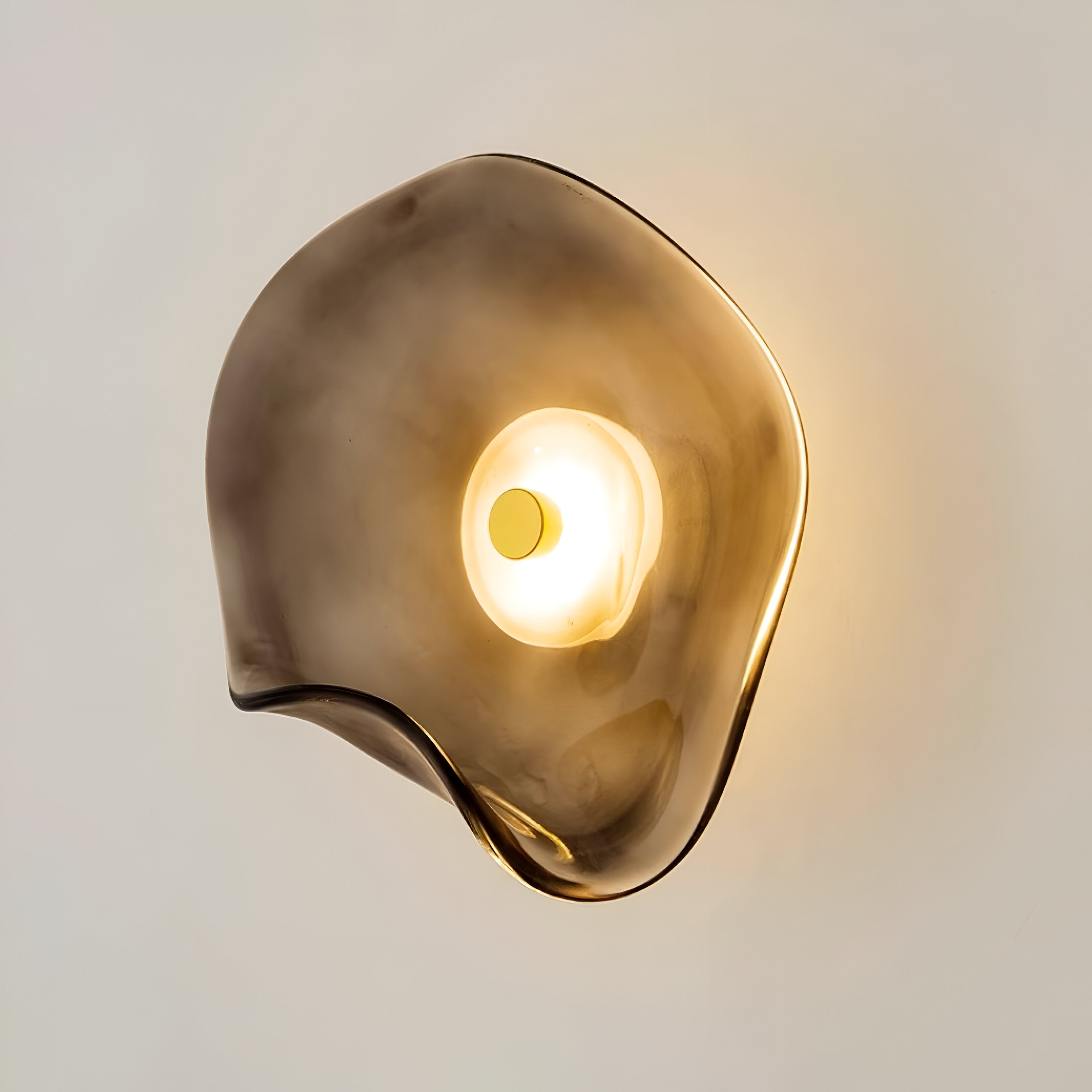 Wabi-Sabi Organic Wall Sconce with Sculptural Japandi Design