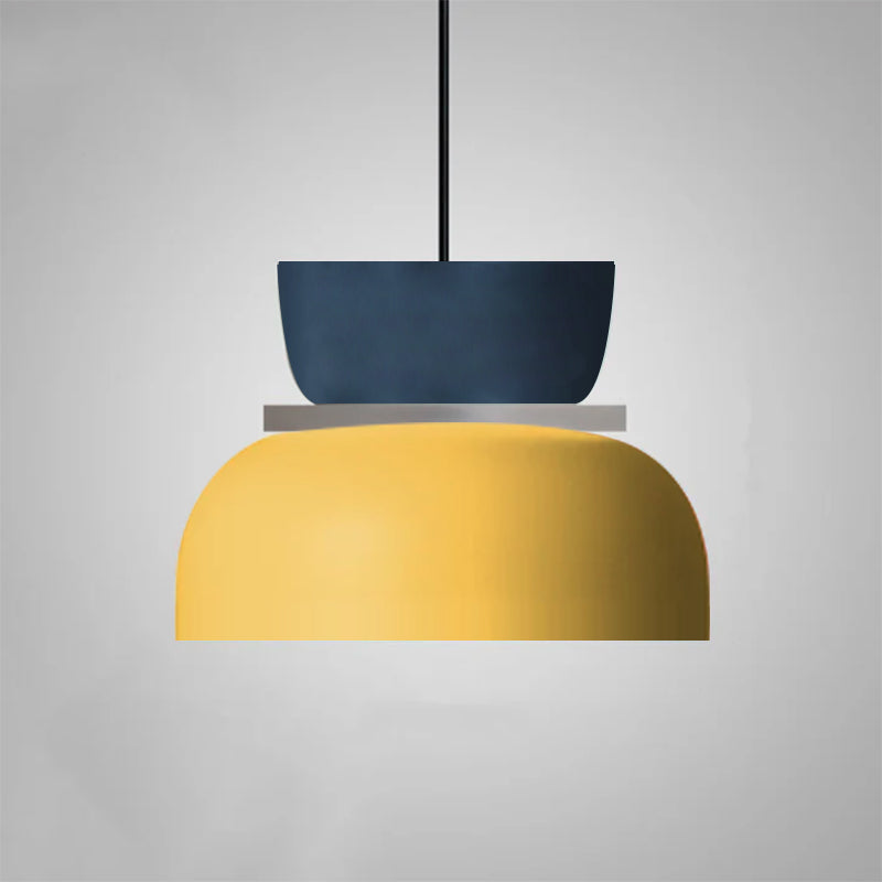 Modern Dome Pendant Light with Color Layers