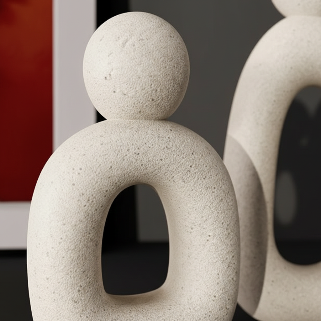 Modern Family Sculpture Set with Minimalist Design