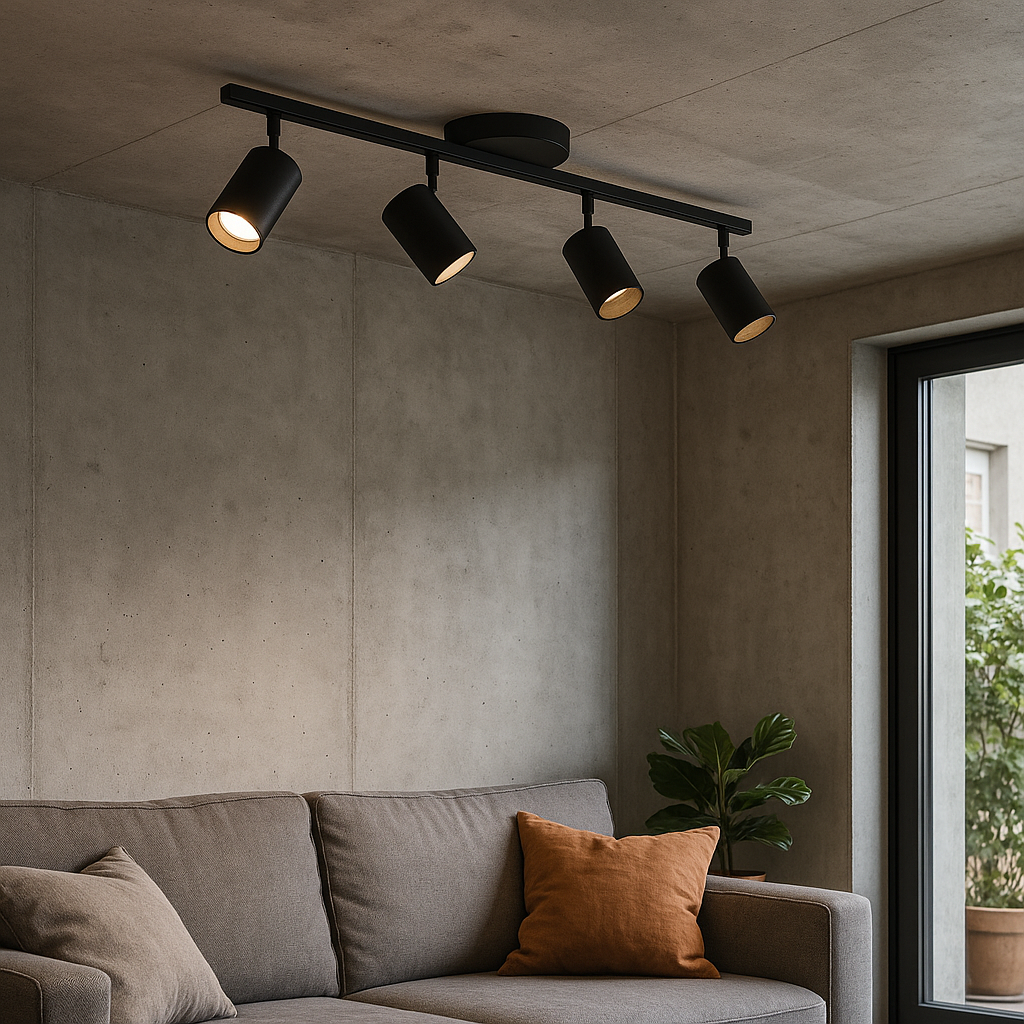 Modern Four Head Ceiling Spotlights