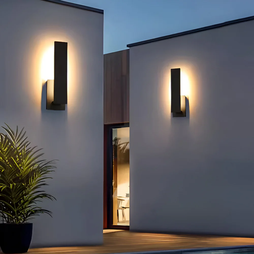 Modern Garden Wall Light with LED Up Glow