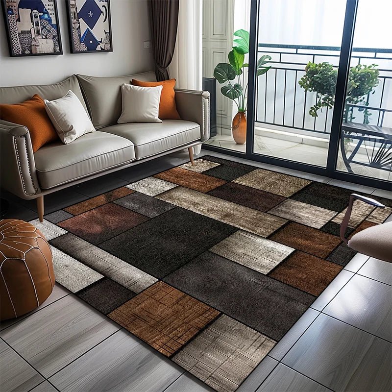 Modern Geometric Area Rug with Soft Non-Slip Design