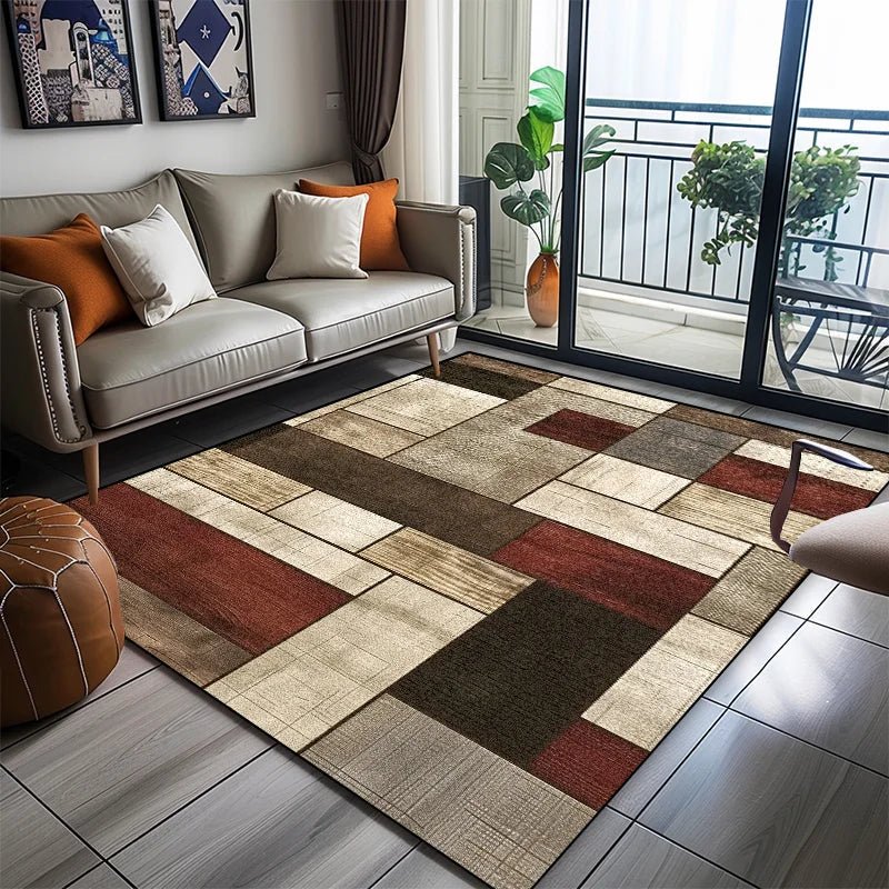 Modern Geometric Area Rug with Soft Non-Slip Design