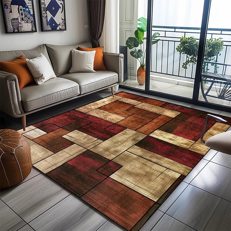 Modern Geometric Area Rug with Soft Non-Slip Design
