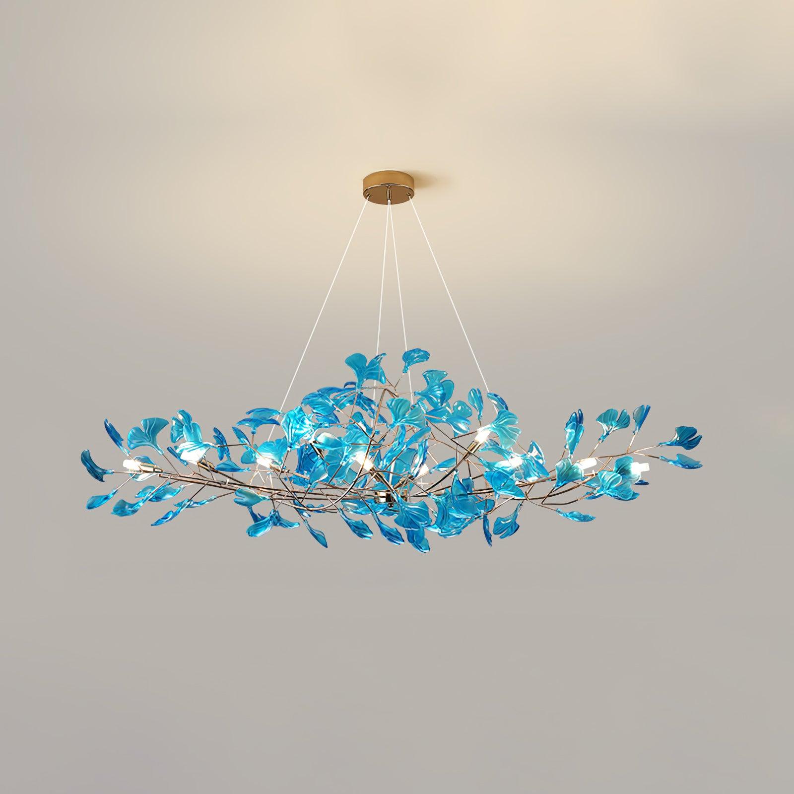 Modern Ginkgo Leaf Dining Room Chandelier with Artistic Design