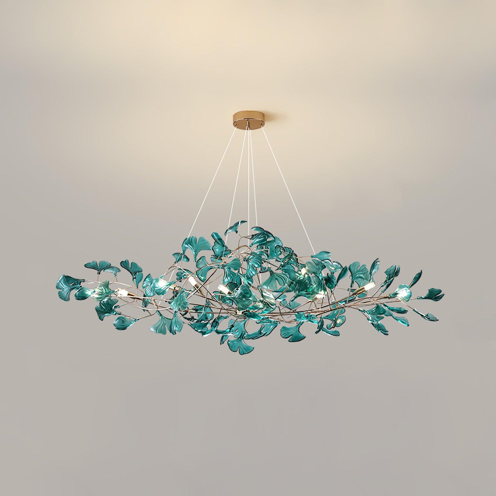Modern Ginkgo Leaf Dining Room Chandelier with Artistic Design