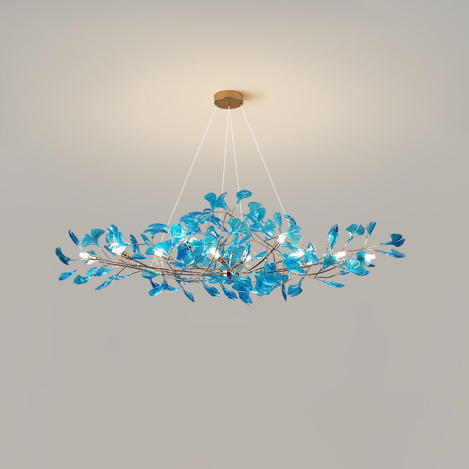Modern Ginkgo Leaf Dining Room Chandelier with Artistic Design