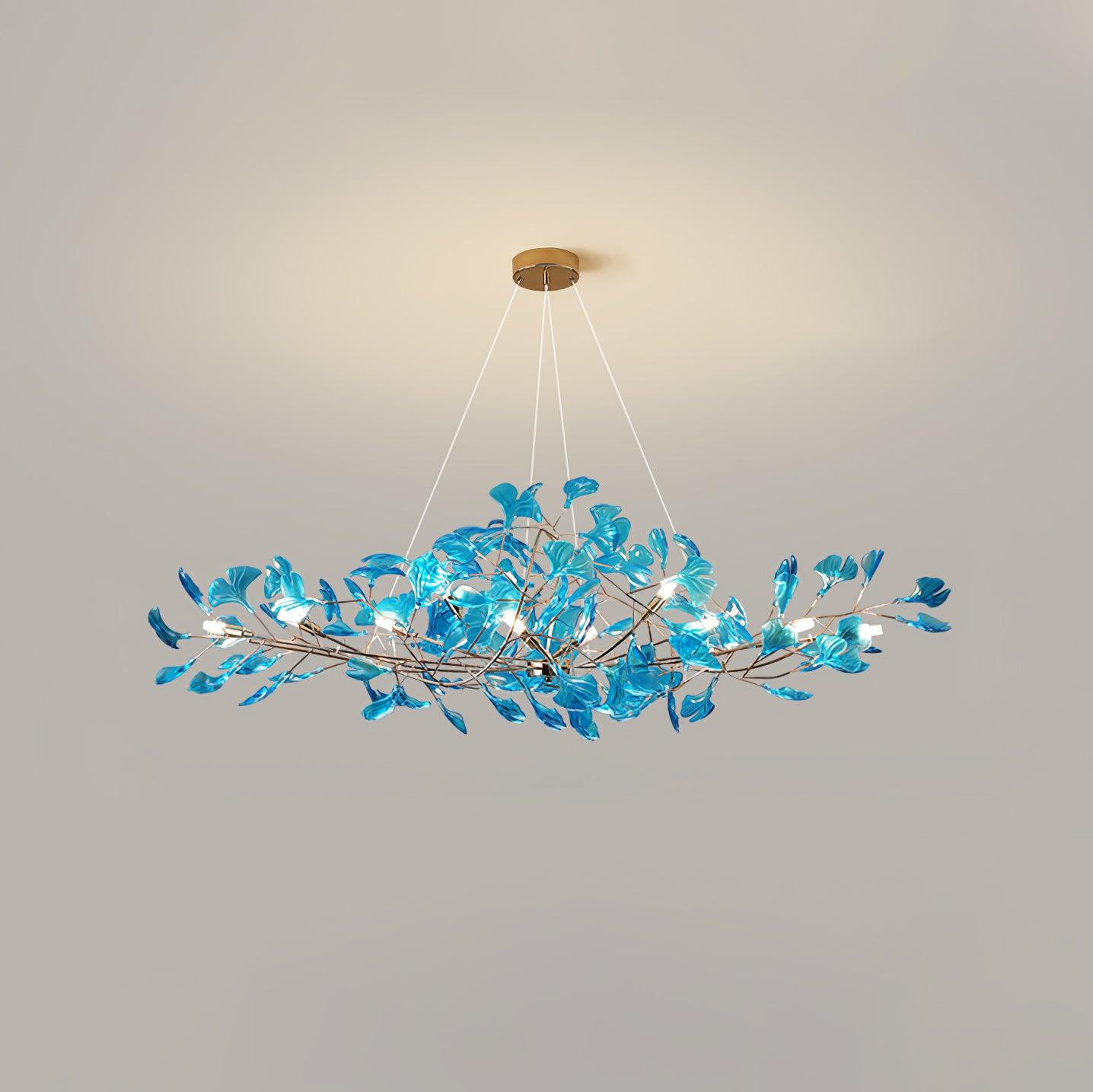 Modern Ginkgo Leaf Dining Room Chandelier with Artistic Design