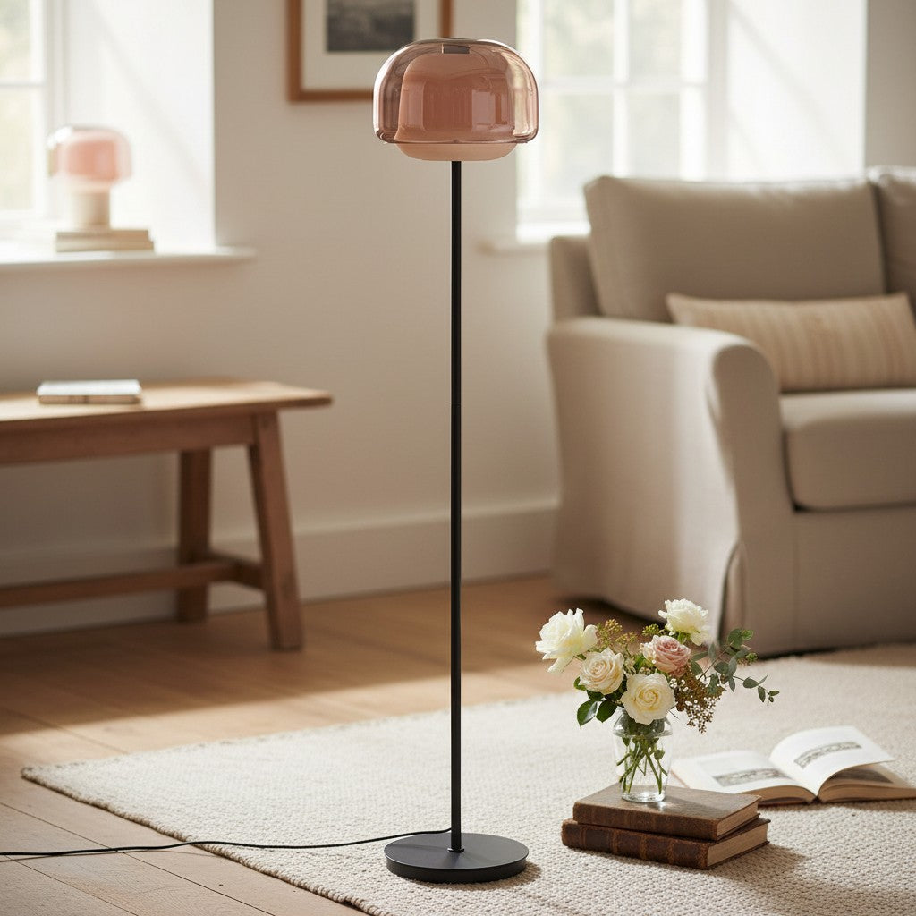 Modern Glass Floor Lamp for Elegant Ambient Lighting