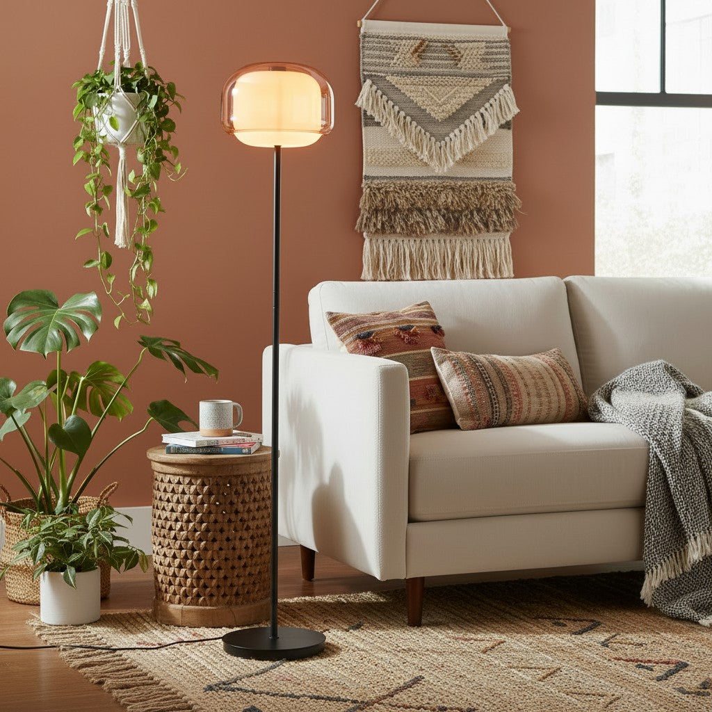 Modern Glass Floor Lamp for Elegant Ambient Lighting
