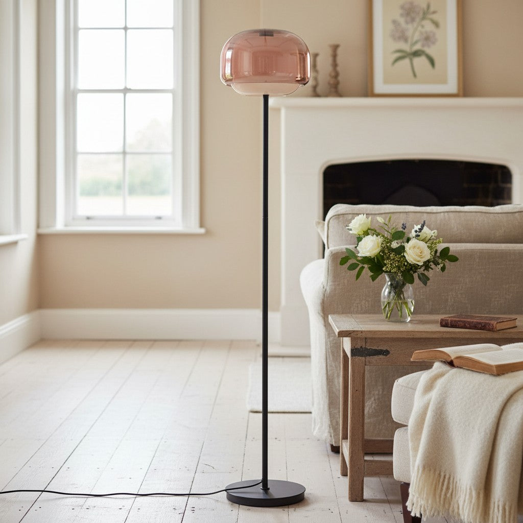 Modern Glass Floor Lamp for Elegant Ambient Lighting