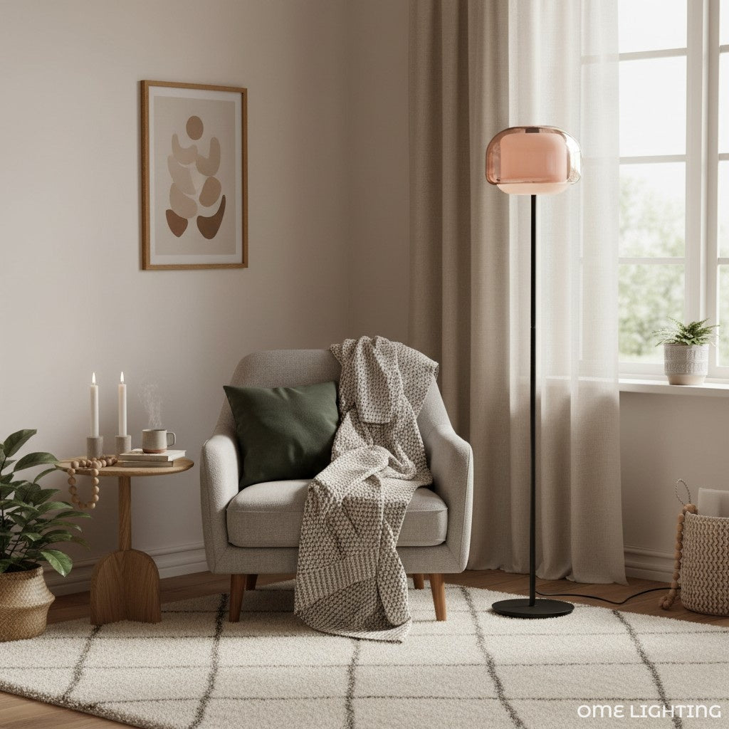 Modern Glass Floor Lamp for Elegant Ambient Lighting