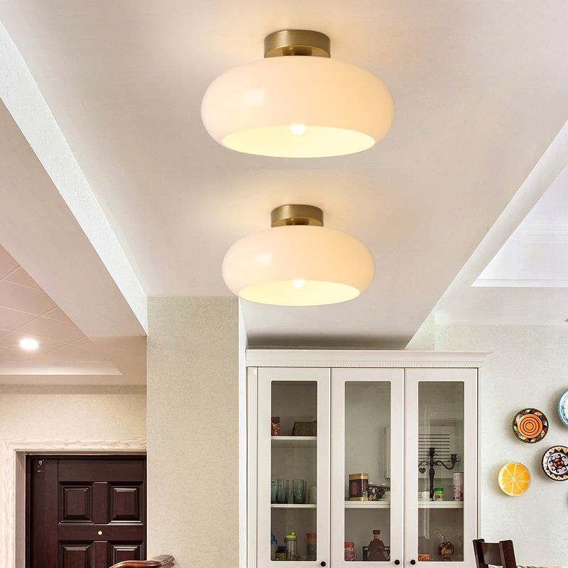 Modern Glass Flush Mount Ceiling Light