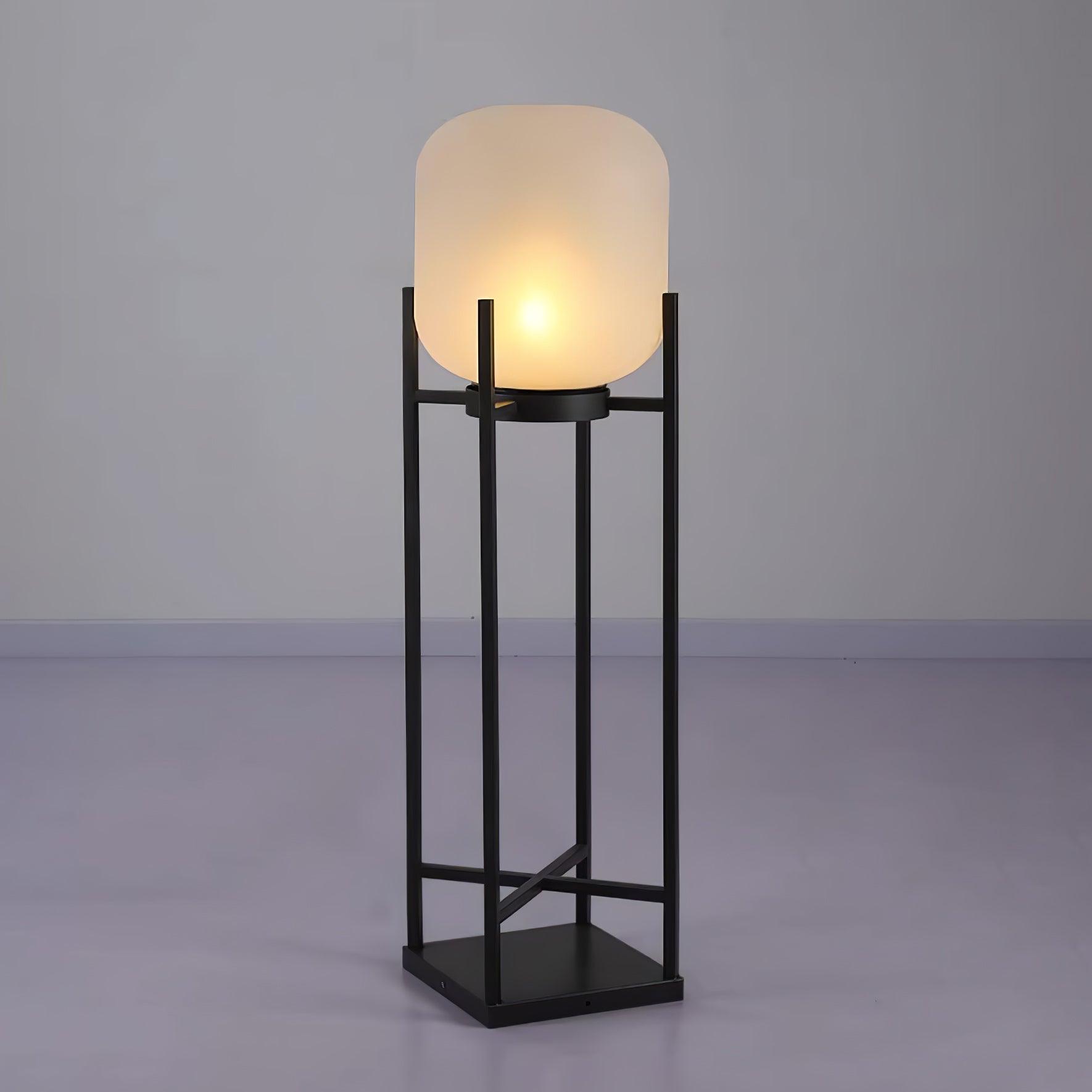 Modern Glass Lantern Table Lamp
