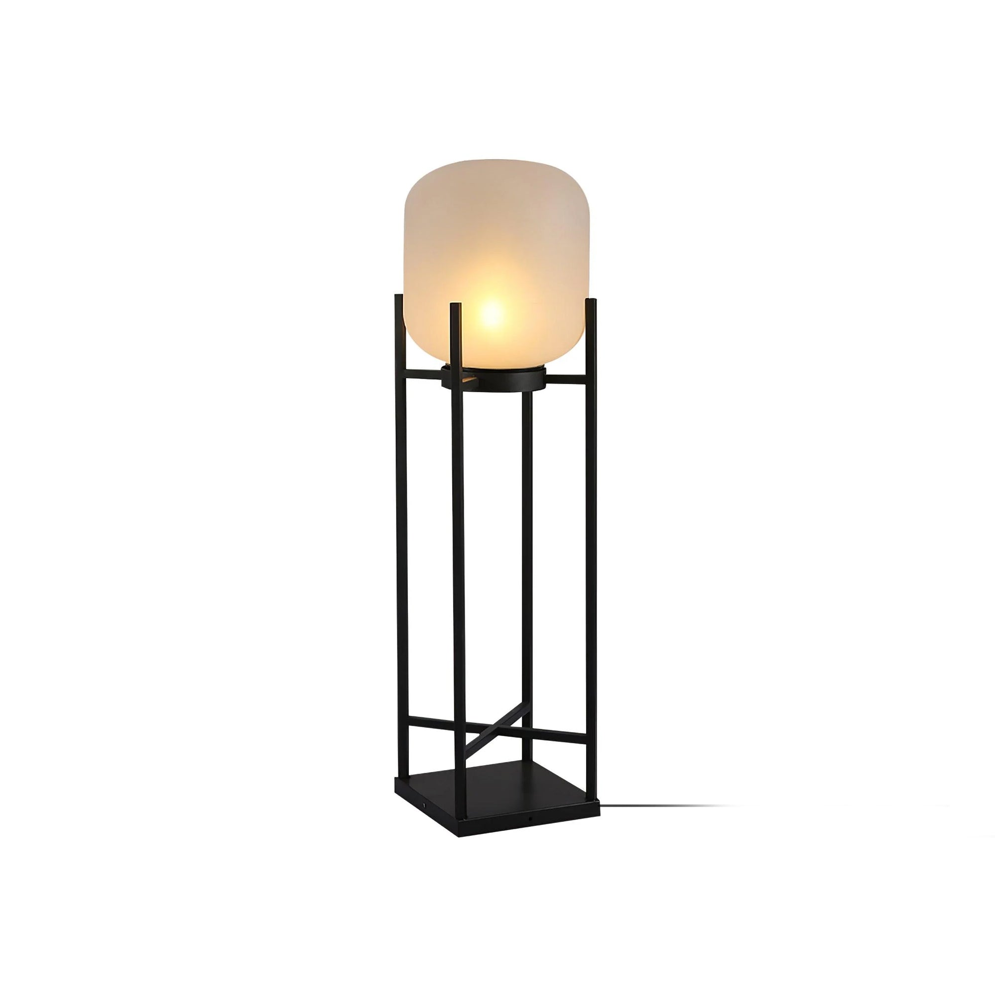Modern Glass Lantern Table Lamp