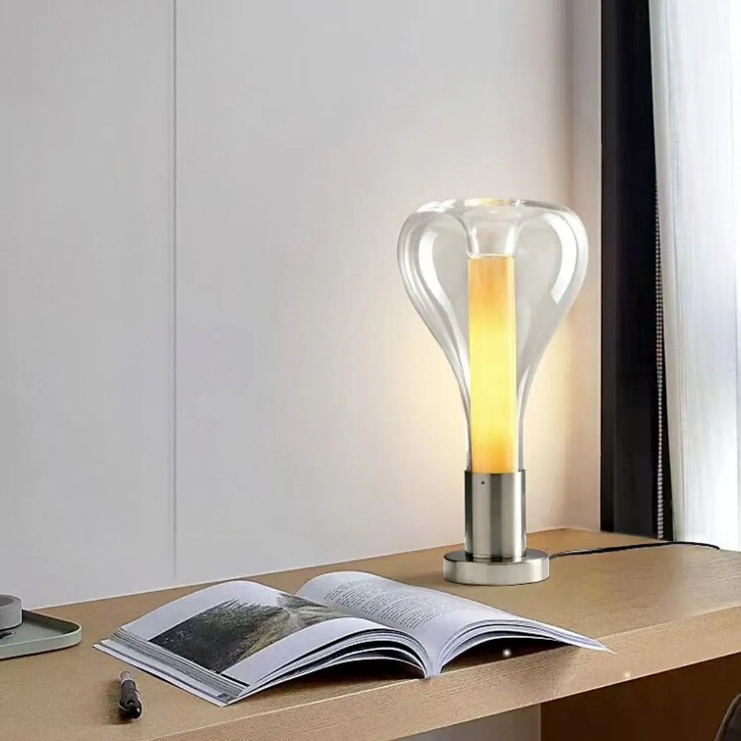 Modern Glass Lava Table Lamp