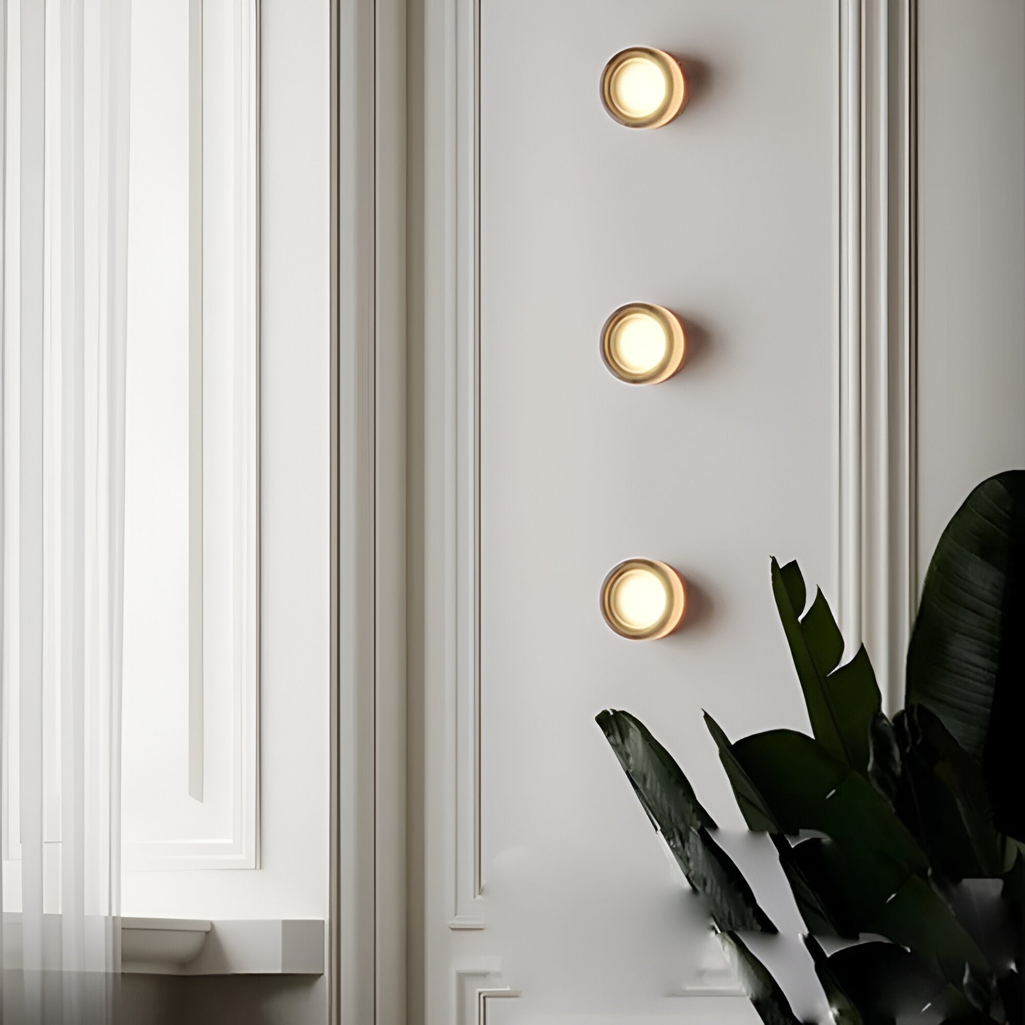 Modern Glass Wall Sconce with LED Glow