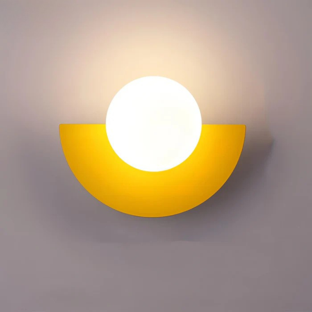 Modern Globe Garden Wall Light with LED Glow