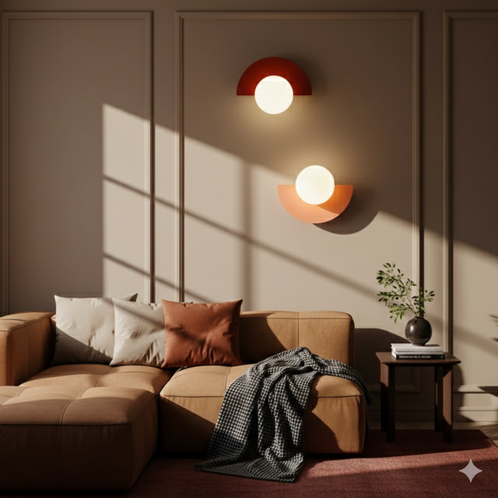 Modern Globe Garden Wall Light with LED Glow