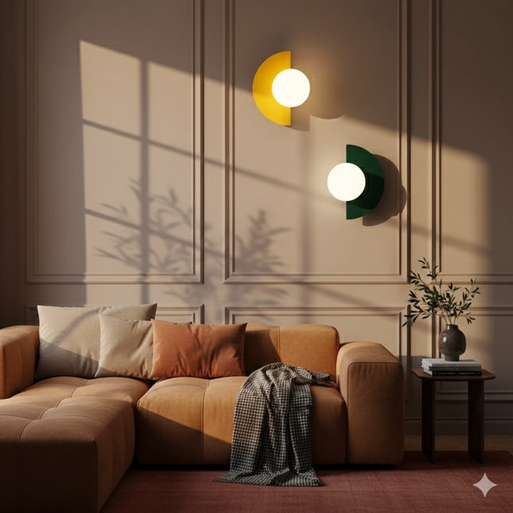 Modern Globe Garden Wall Light with LED Glow