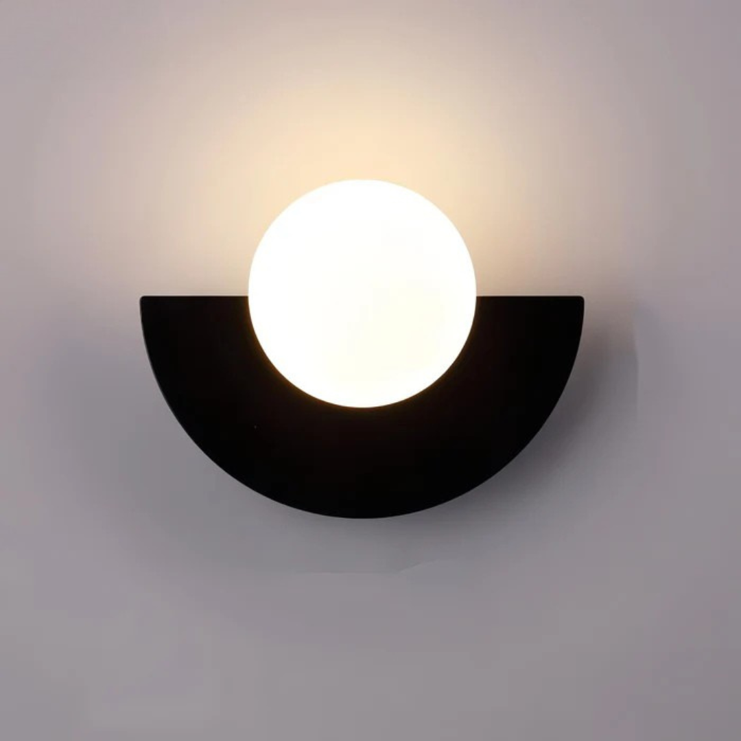 Modern Globe Garden Wall Light with LED Glow