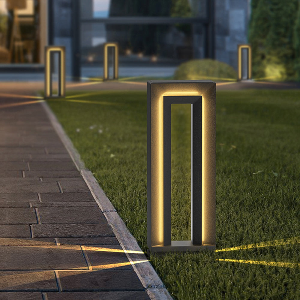 Modern Hollow Frame Solar Exterior Lights for Pathways