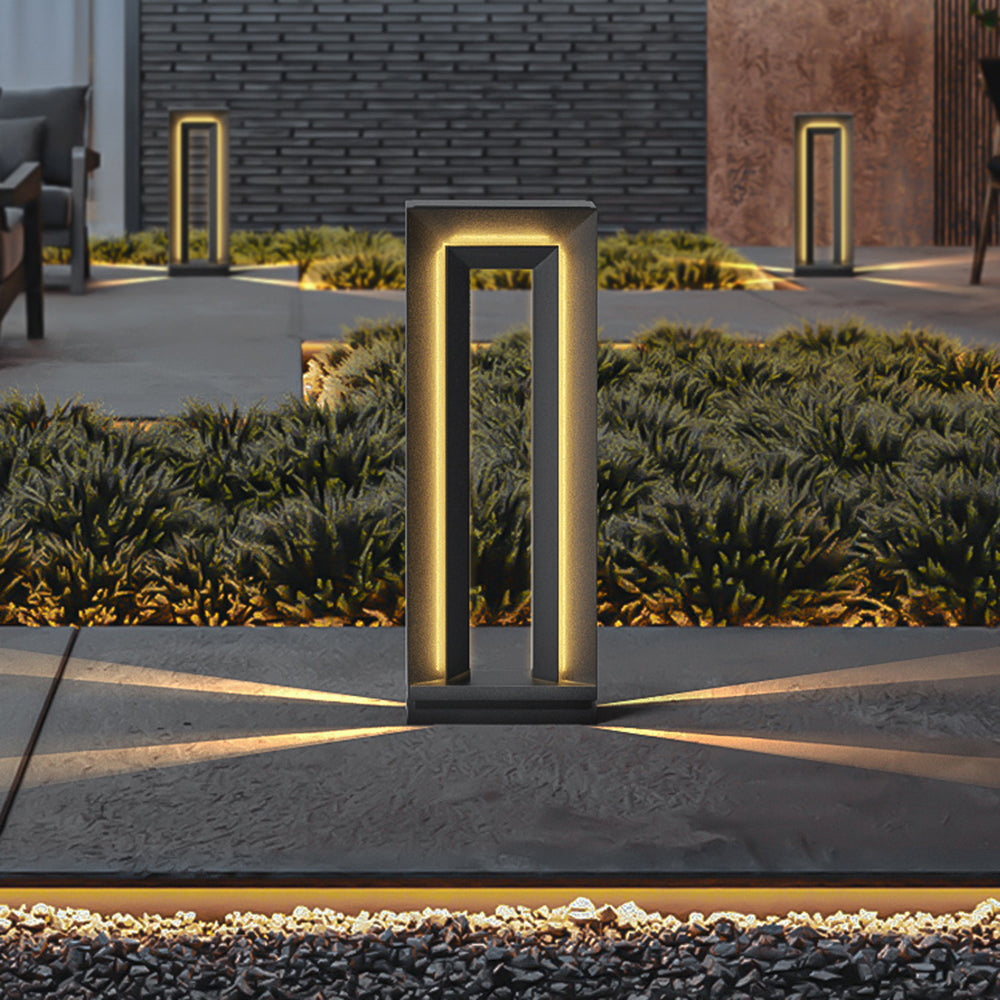 Modern Hollow Frame Solar Exterior Lights for Pathways