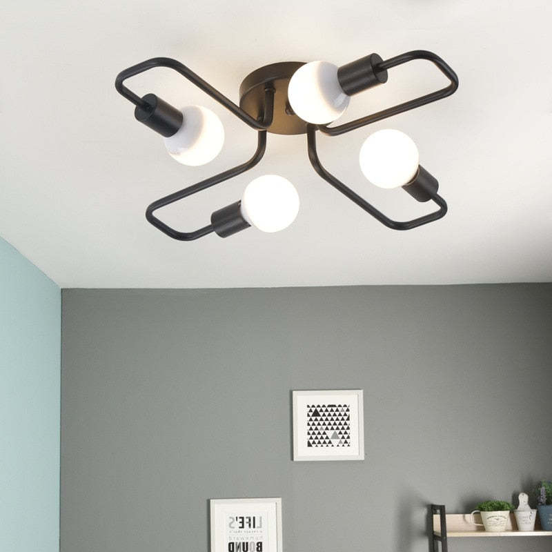 Modern Industrial Multi-Arm Ceiling Light