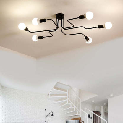 Modern Industrial Multi-Arm Ceiling Light