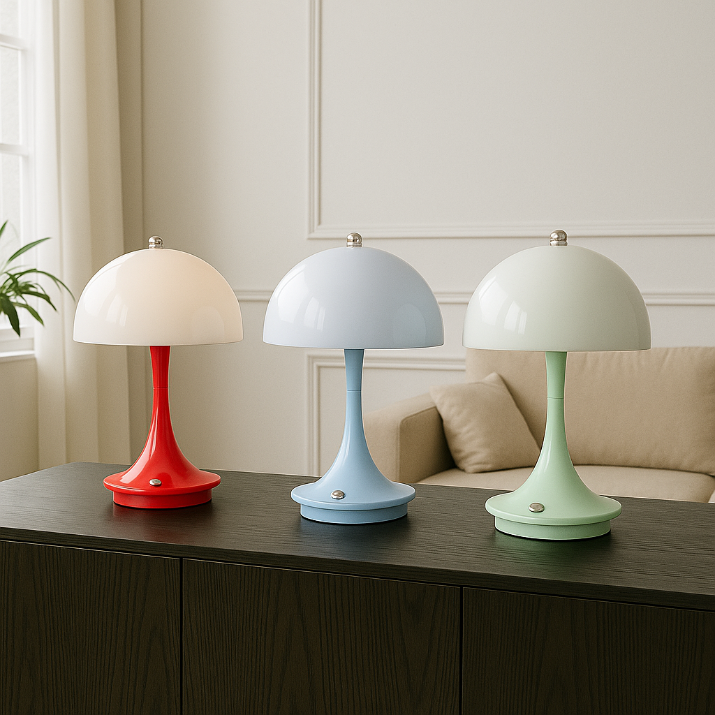 Modern Mushroom Table Lamp with Warm Ambient Glow