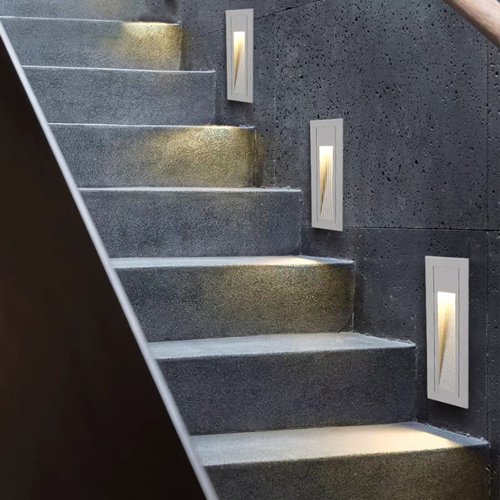 Modern Outdoor Step Light with Recessed LED