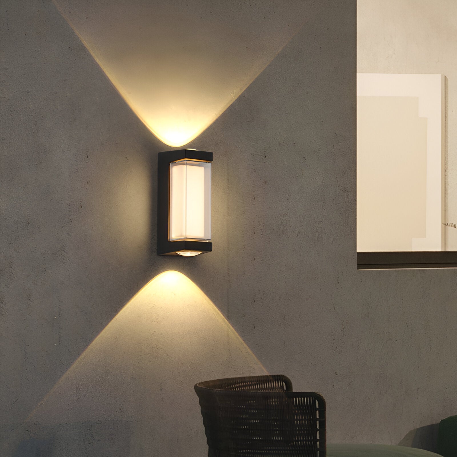 Modern Outdoor Wall Light with Up Down Glow